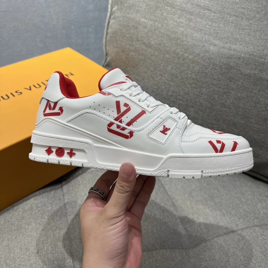 Louis Vuitton LV Trainer Sneaker Red LV 1AAGYR - Image 7