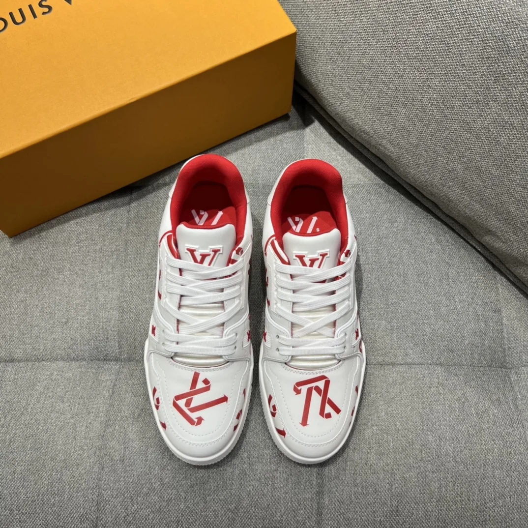 Louis Vuitton LV Trainer Sneaker Red LV 1AAGYR - Image 5