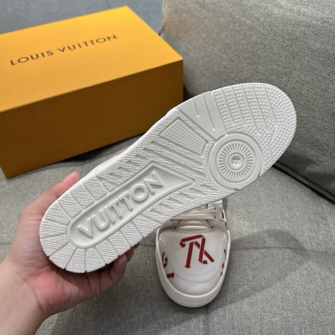 Louis Vuitton LV Trainer Sneaker Red LV 1AAGYR - Image 4