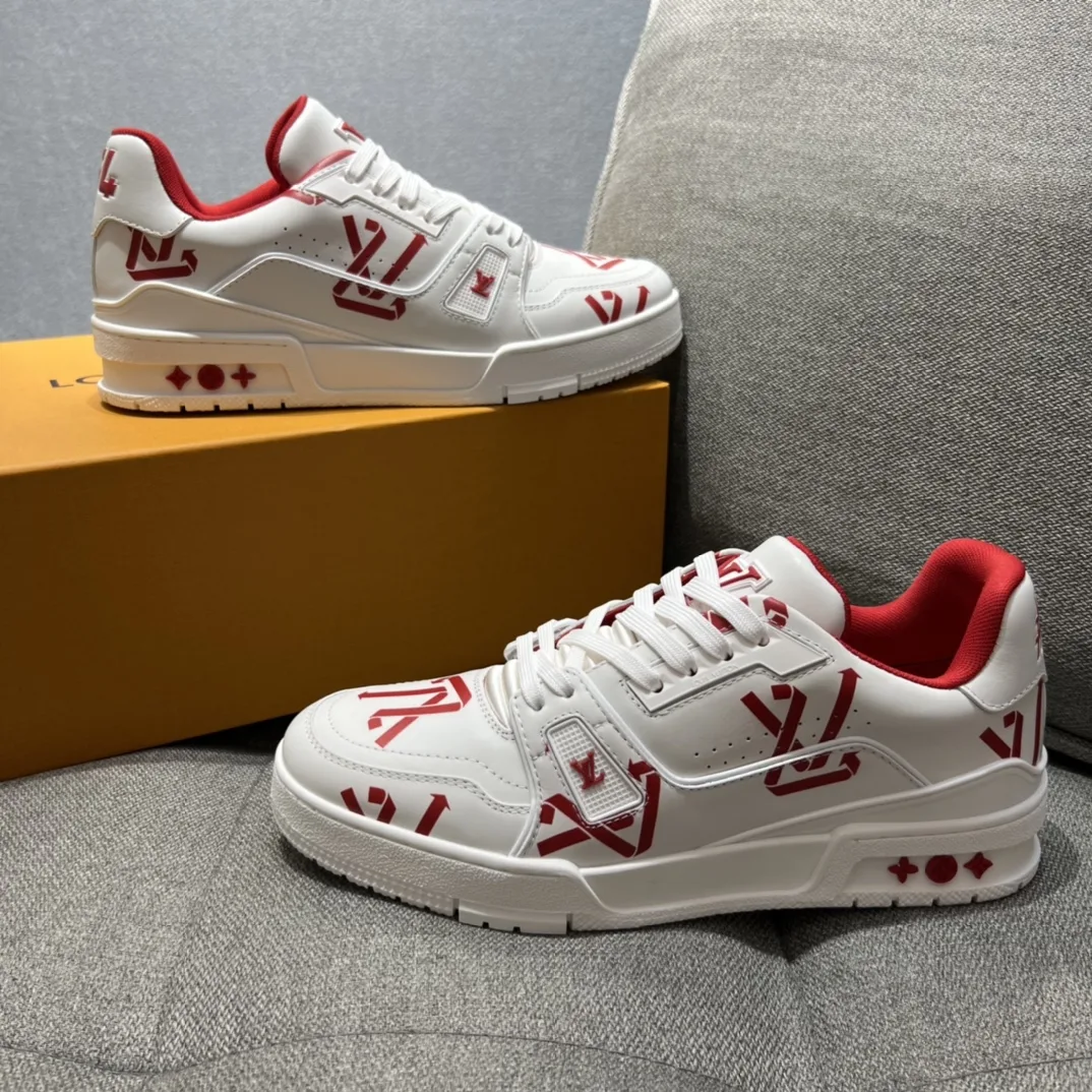 Louis Vuitton LV Trainer Sneaker Red LV 1AAGYR - Image 3