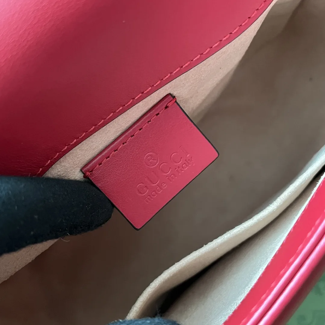 Gucci GG Marmont Mini Top Handle Bag Red - Image 5