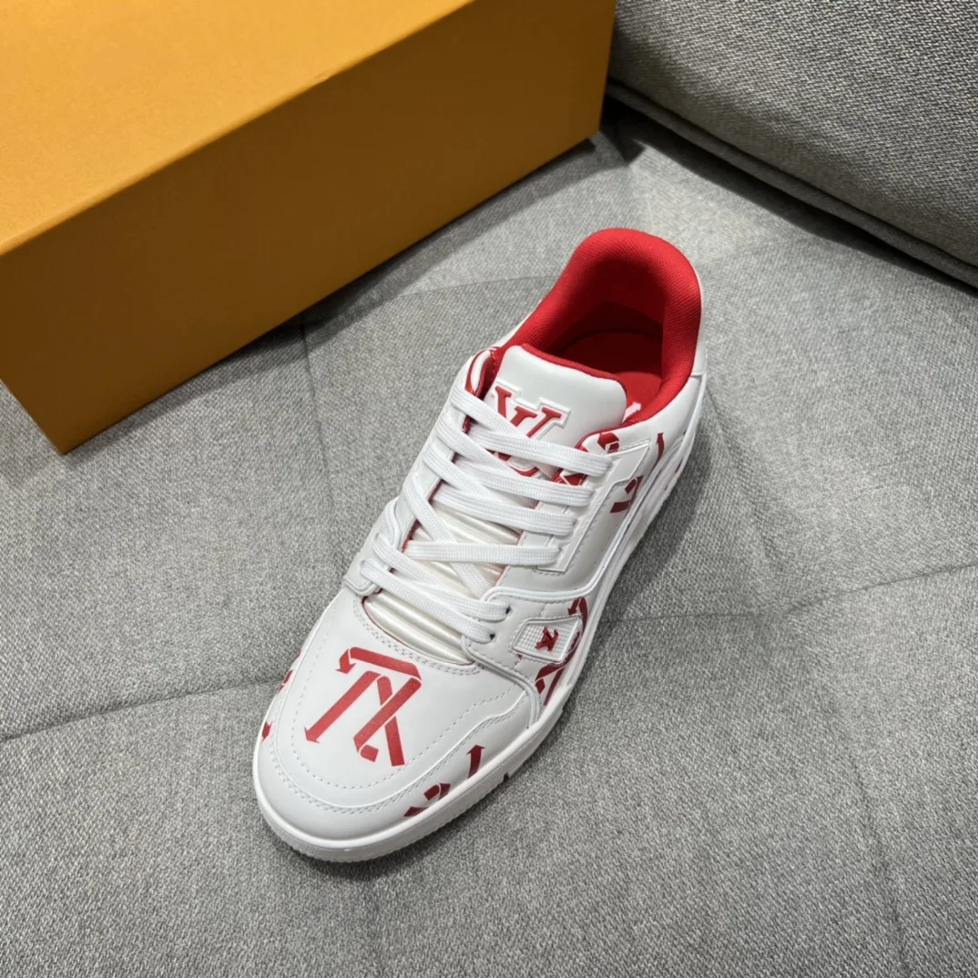Alternative view of Louis Vuitton LV Trainer Sneaker Red LV 1AAGYR
