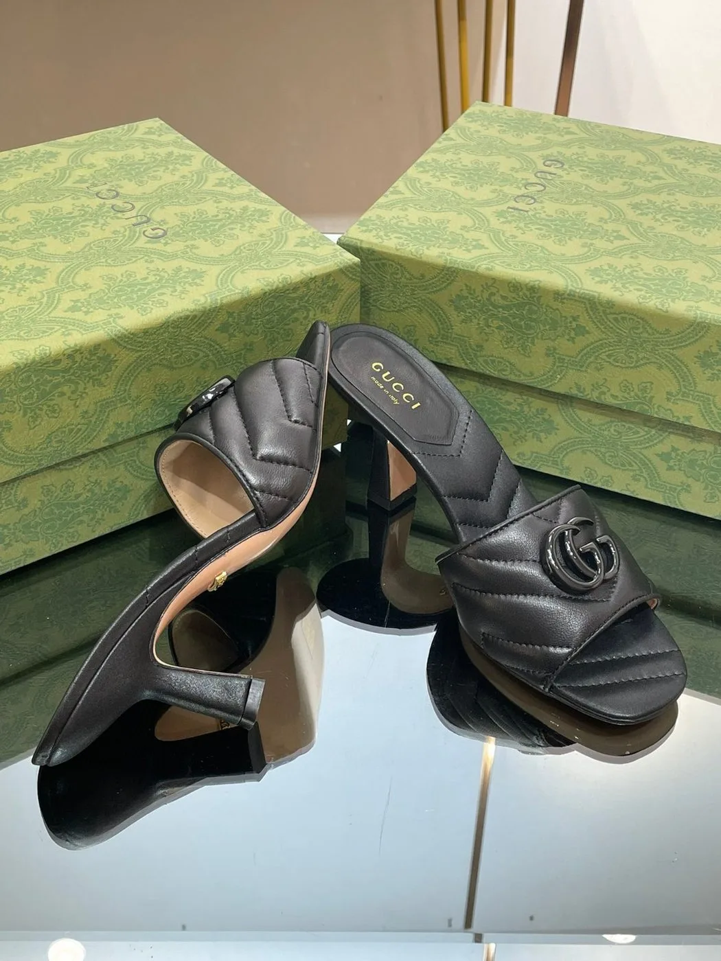 Alternative view of Gucci Double G Slide Sandal Black