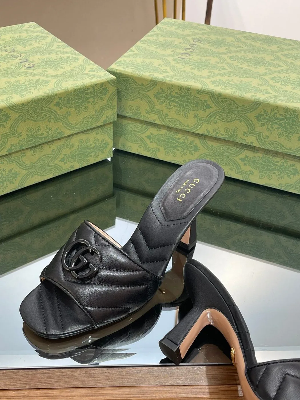 Gucci Double G Slide Sandal Black - Image 3