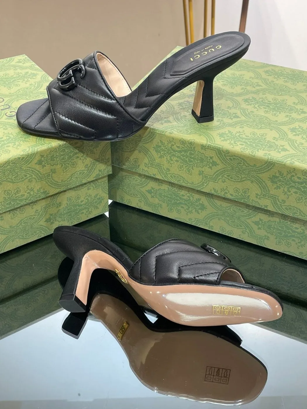 Gucci Double G Slide Sandal Black - Image 4