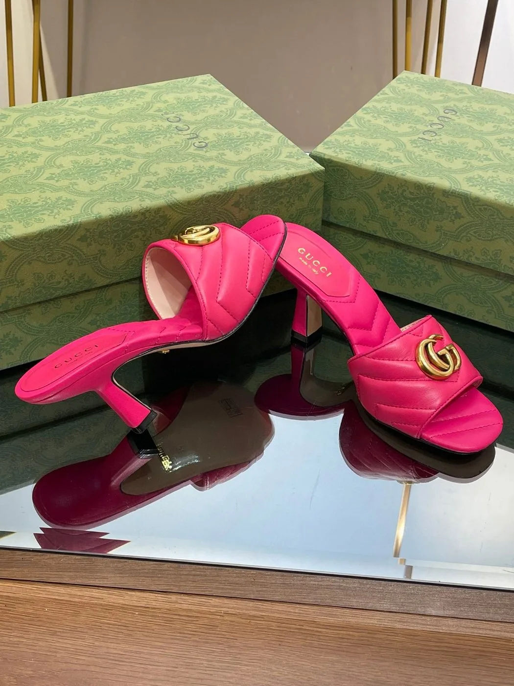 Alternative view of Gucci Double G Slide Sandal Pink
