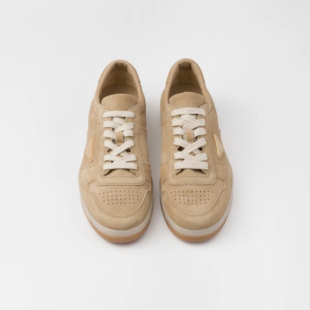 Prada Downtown Delavé Suede Sneakers Ecru 2EE364_Z5O_F0379_F_D002 - Image 5