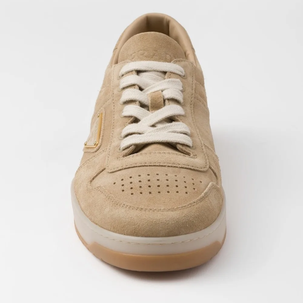 Prada Downtown Delavé Suede Sneakers Ecru 2EE364_Z5O_F0379_F_D002 - Image 7