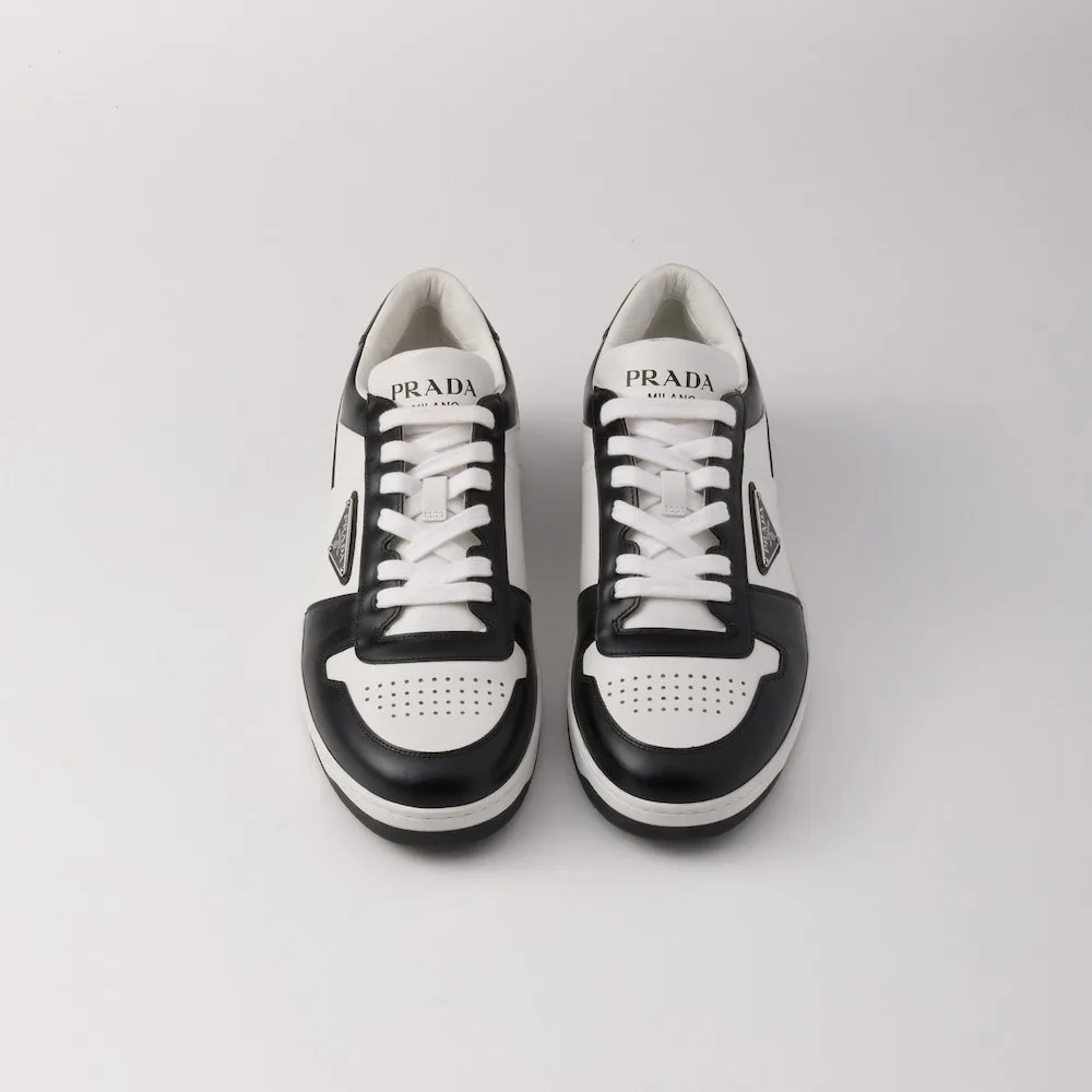 Prada Downtown Leather Sneakers White/Black 2EE364_3LKG_F0T8F_F_D001 - Image 3