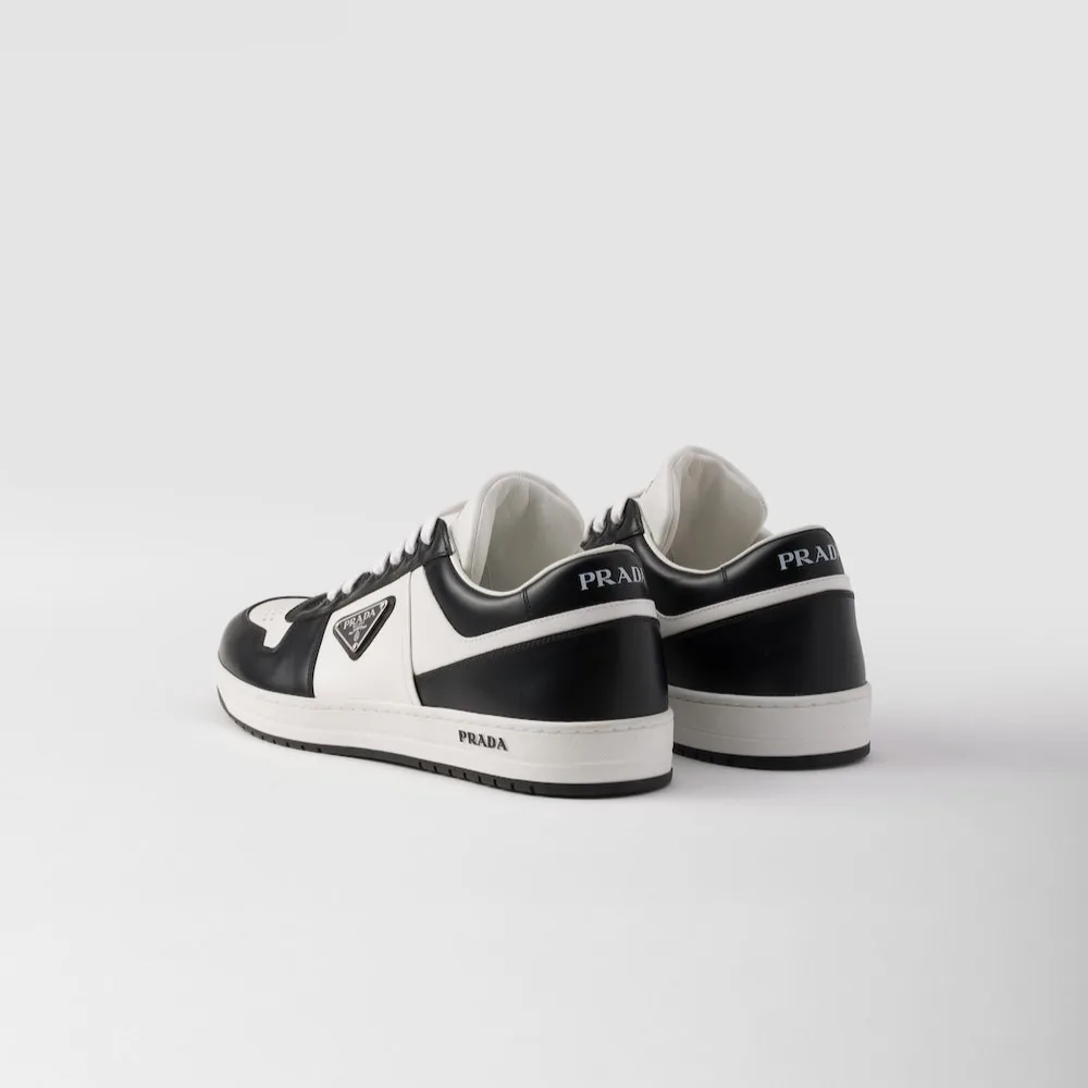 Prada Downtown Leather Sneakers White/Black 2EE364_3LKG_F0T8F_F_D001 - Image 5