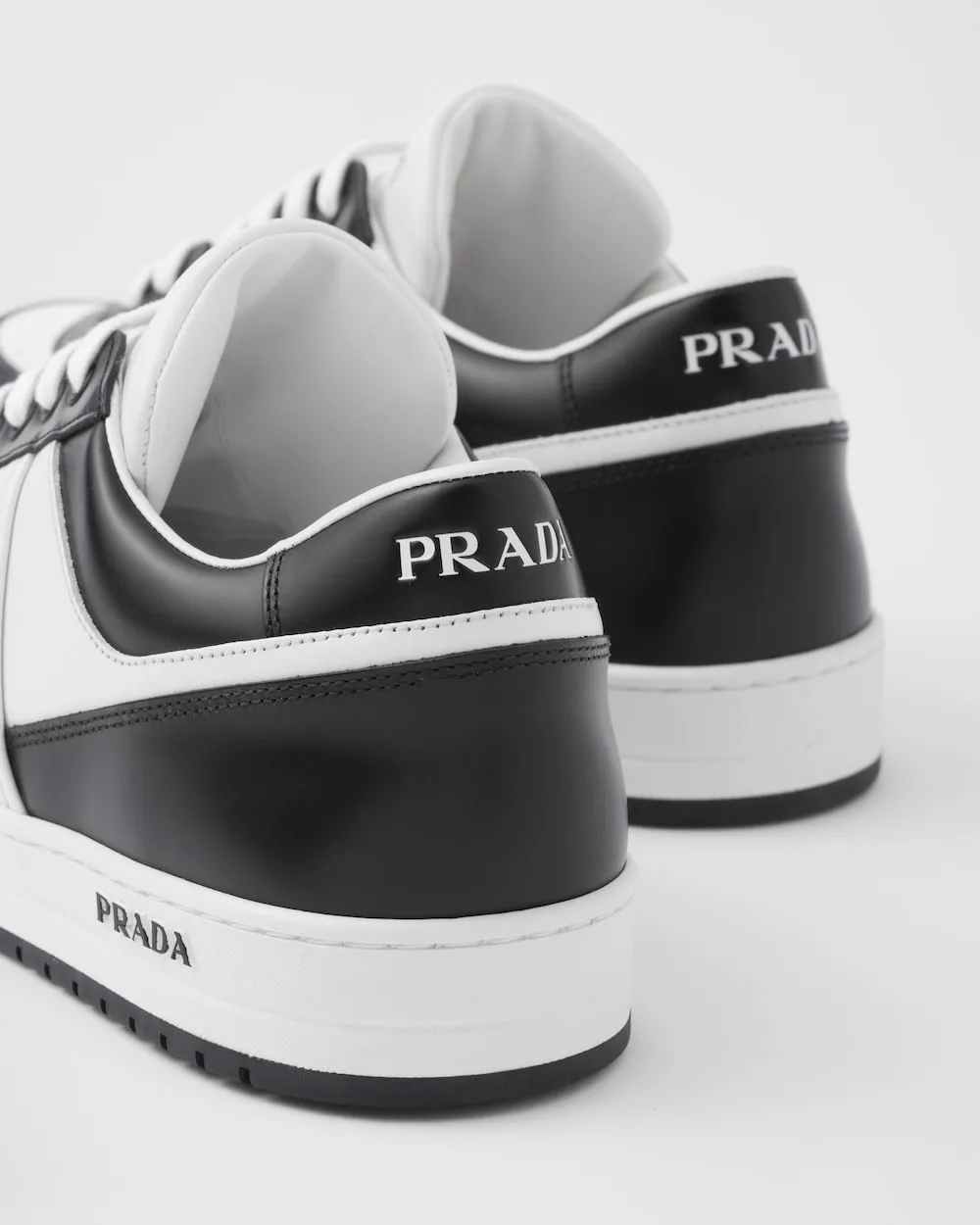 Prada Downtown Leather Sneakers White/Black 2EE364_3LKG_F0T8F_F_D001 - Image 7