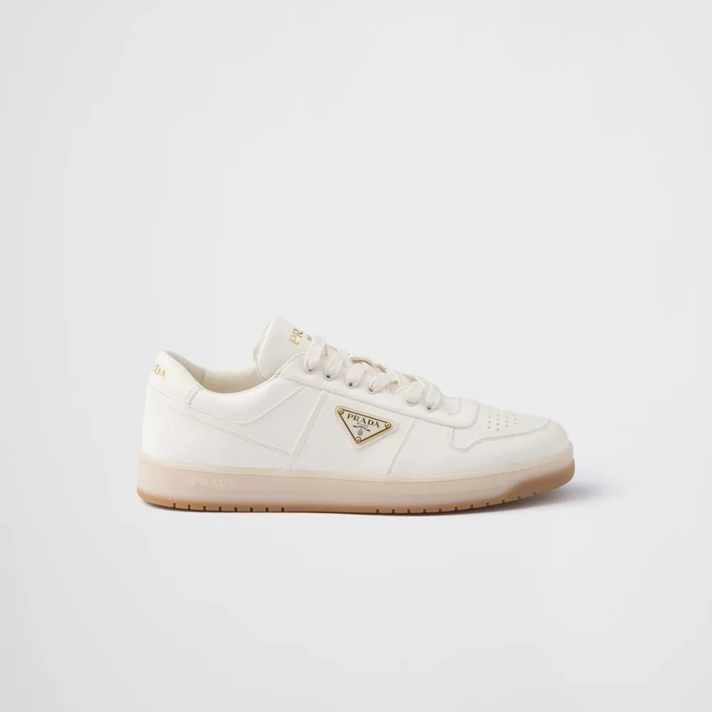 Alternative view of Prada Downtown Nappa Leather Sneakers Ivory 2EE364_038_F0304_F_D001