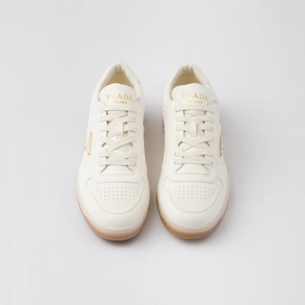 Prada Downtown Nappa Leather Sneakers Ivory 2EE364_038_F0304_F_D001 - Image 3