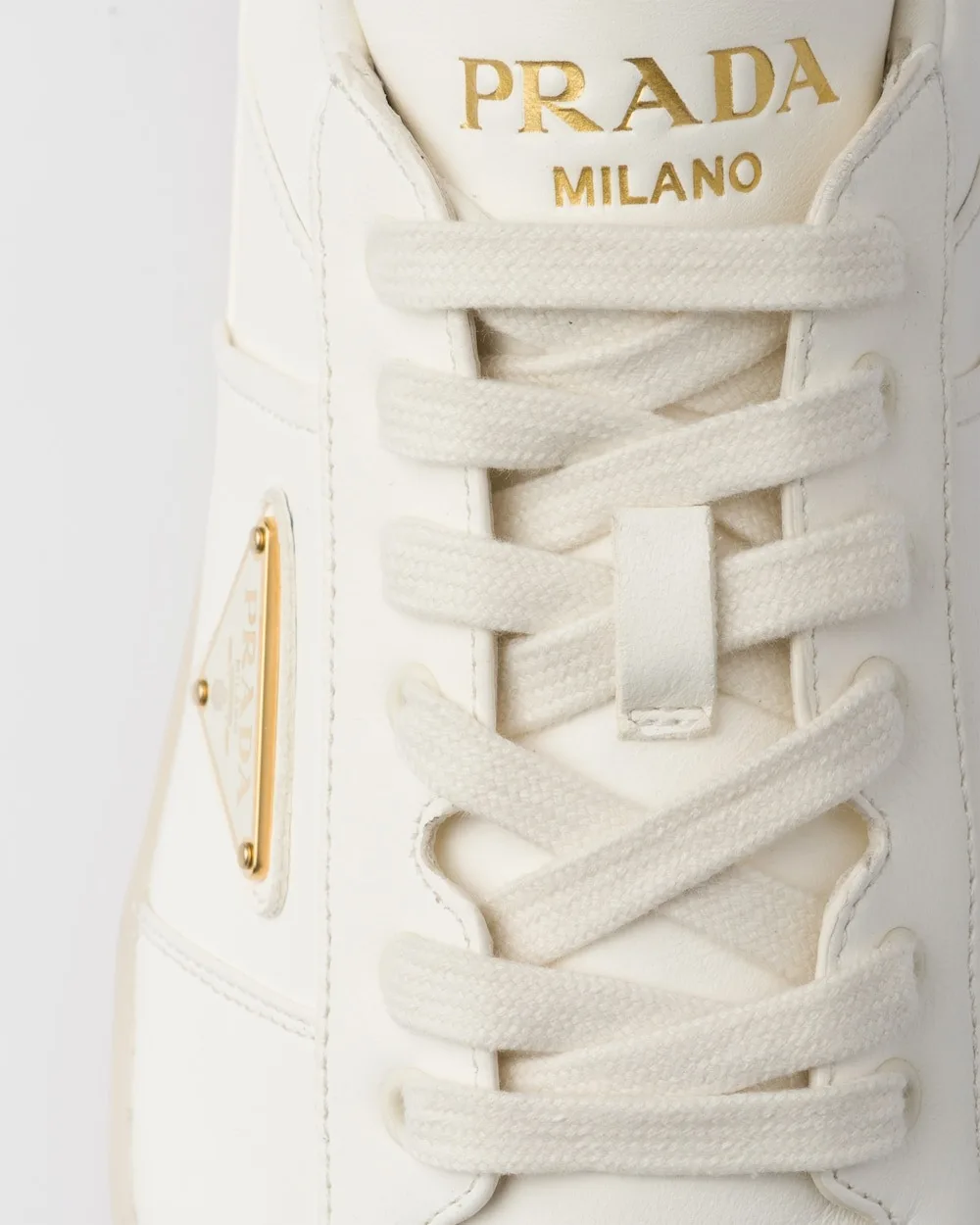 Prada Downtown Nappa Leather Sneakers Ivory 2EE364_038_F0304_F_D001 - Image 5