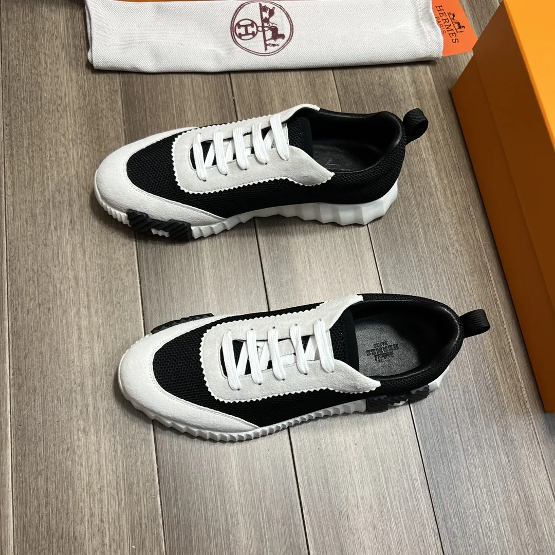 Hermes Bouncing Sneakers Black And White - Image 8
