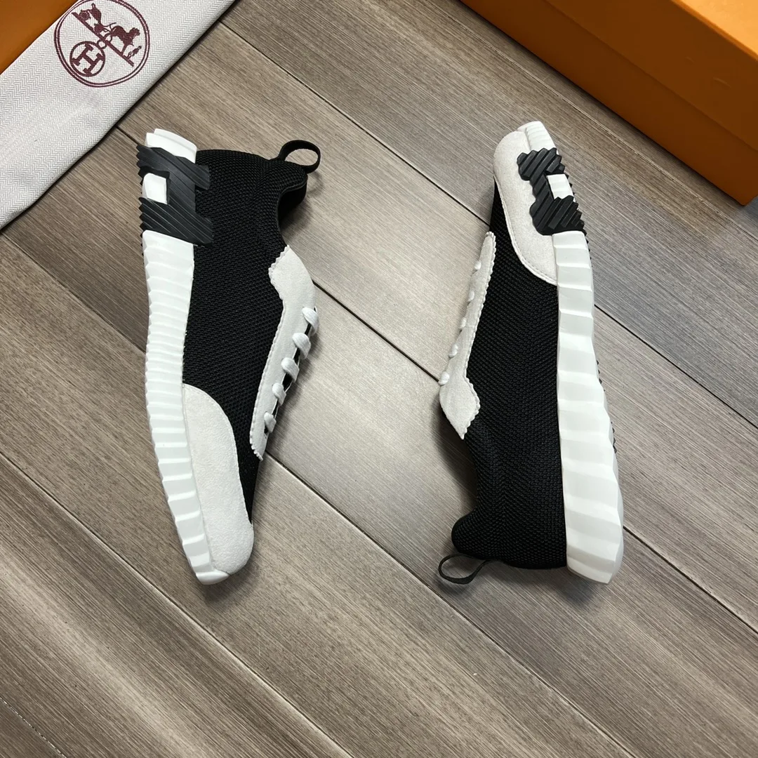 Hermes Bouncing Sneakers Black And White - Image 3