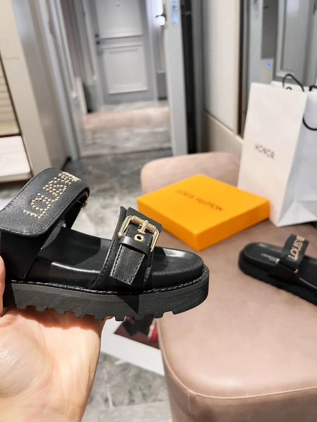 Louis Vuitton Women’s Bom Dia Flat Mule Black - Image 3