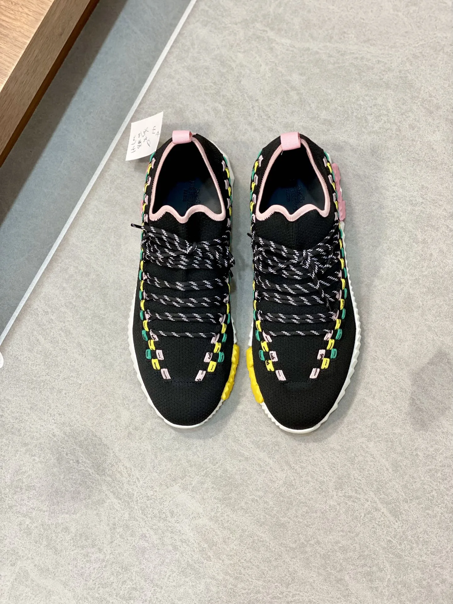 Hermes Sneakers Flex Black And Pink - Image 9