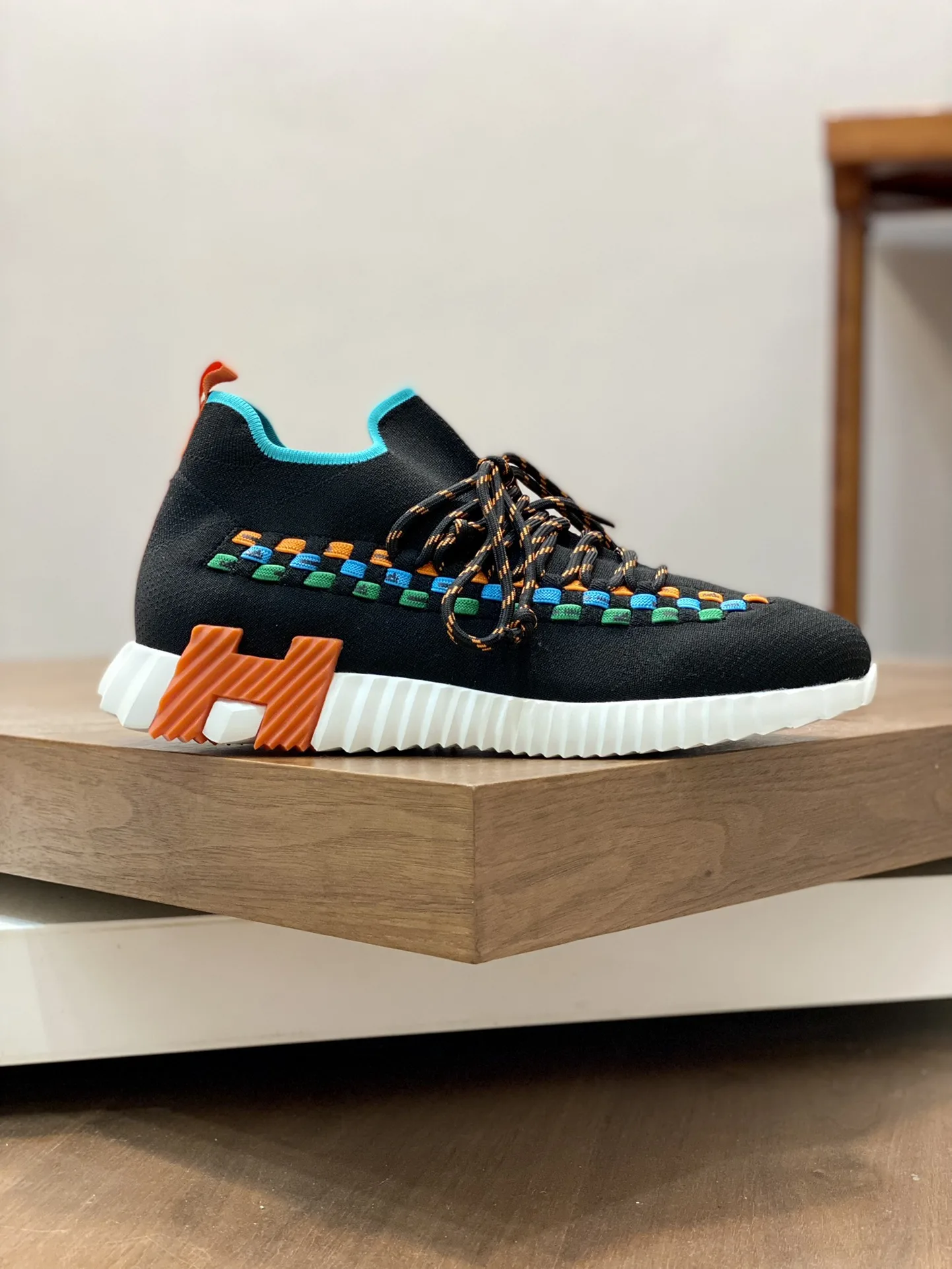 Hermes Sneakers Flex Black And Blue - Image 8