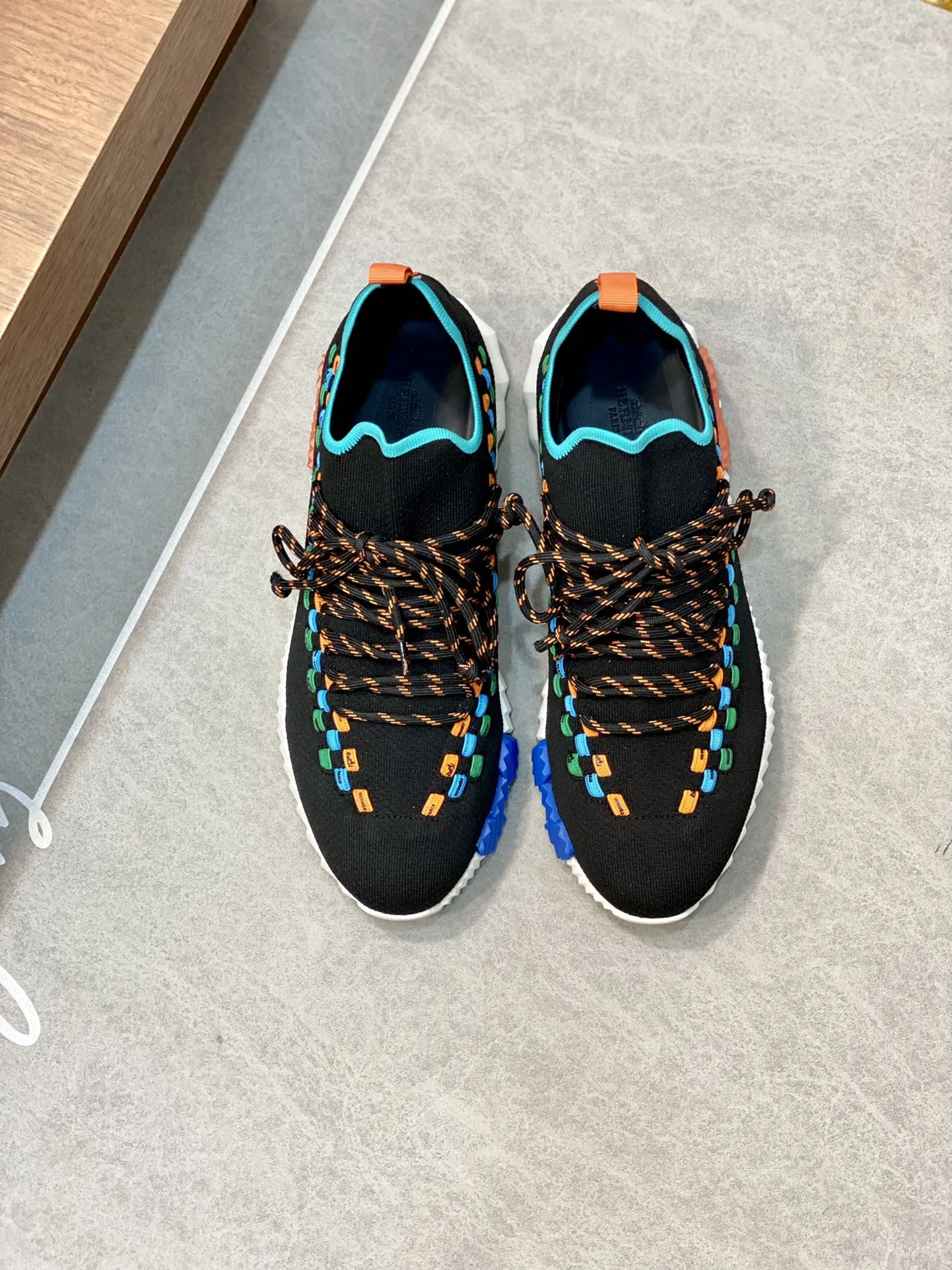 Hermes Sneakers Flex Black And Blue - Image 3