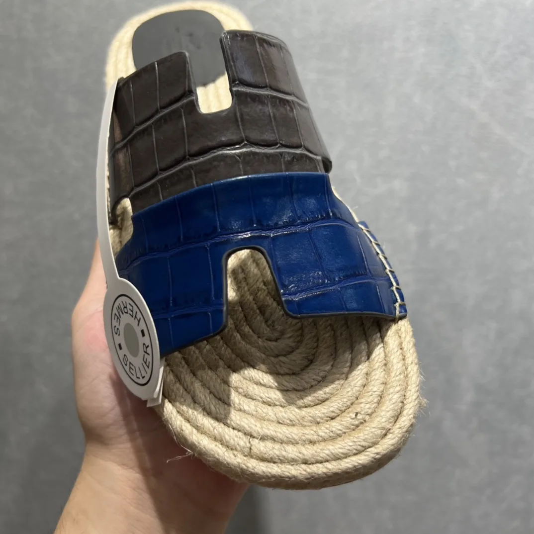 Alternative view of Hermes Old Espadrilles Black And Blue