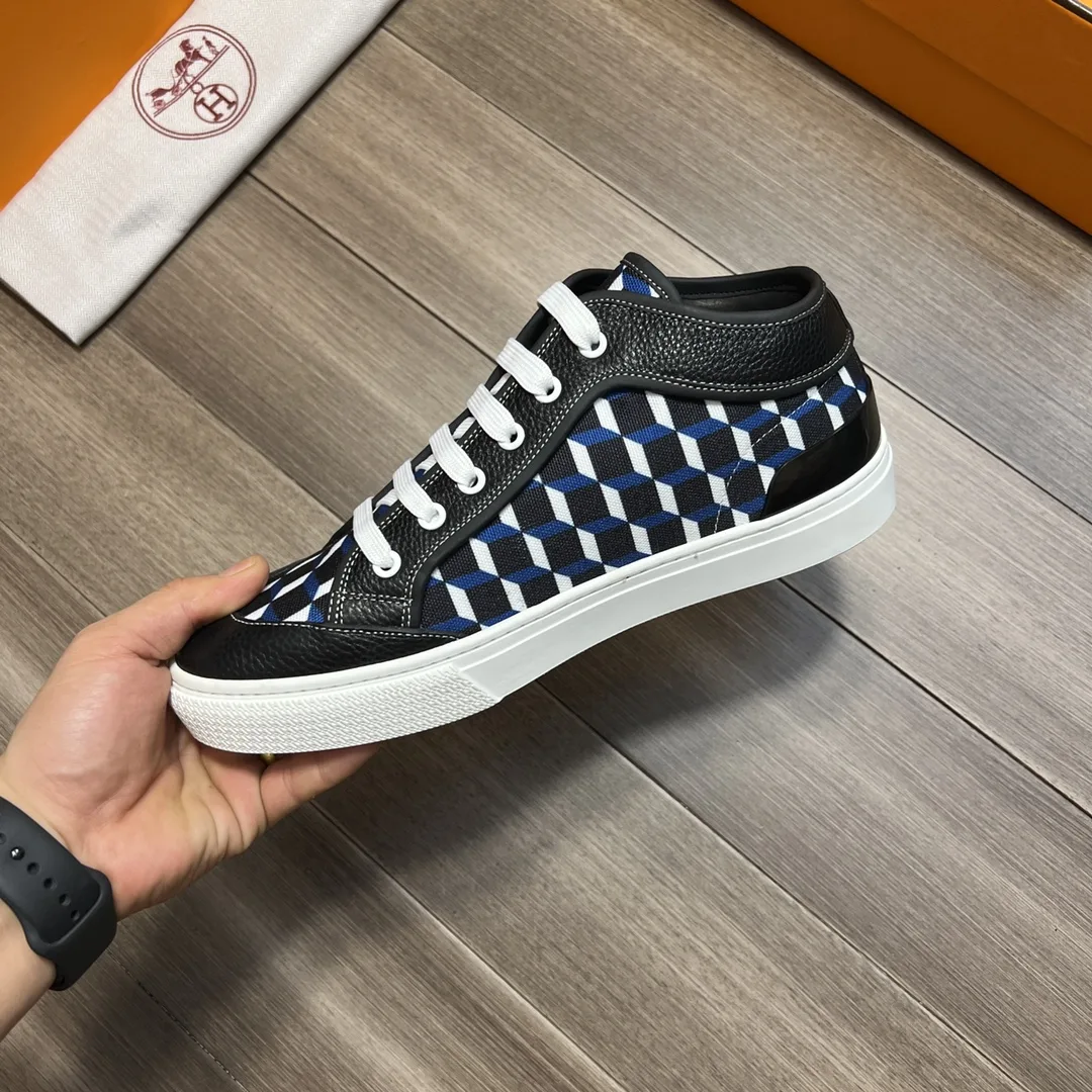 Hermes Enjoy Sneaker Black And Blue - Image 8