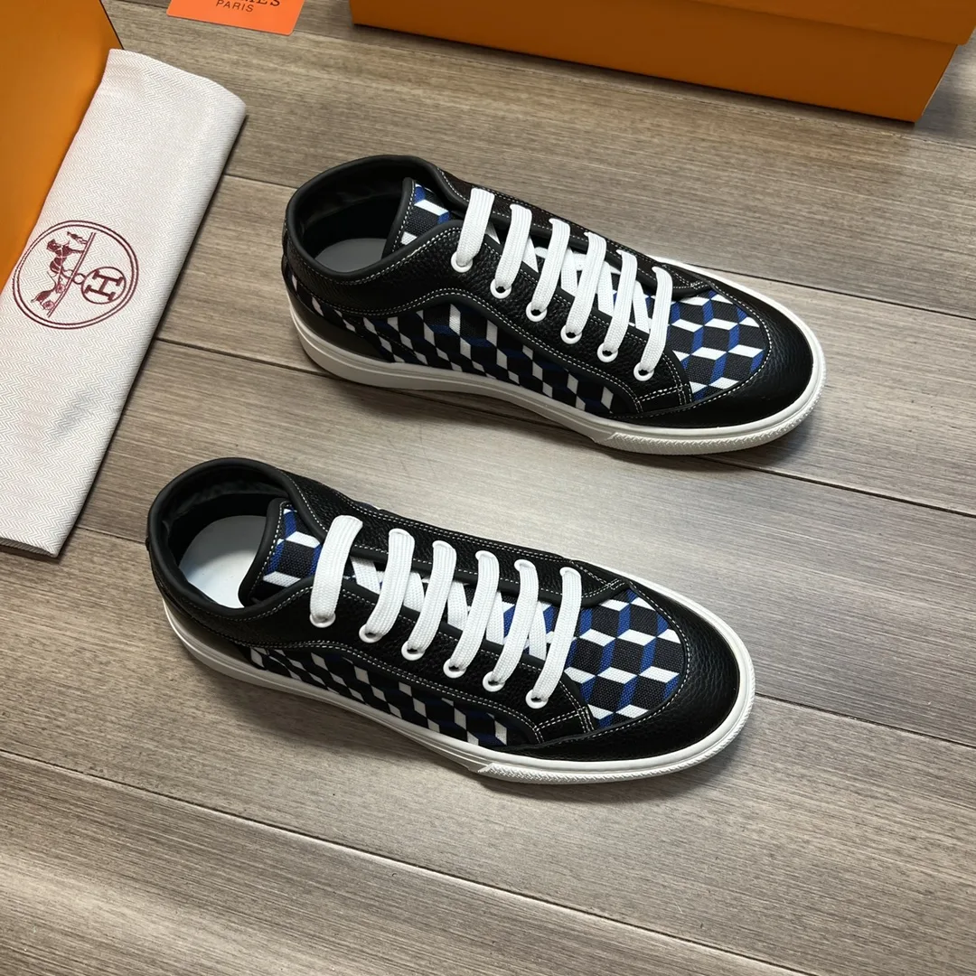 Hermes Enjoy Sneaker Black And Blue - Image 5