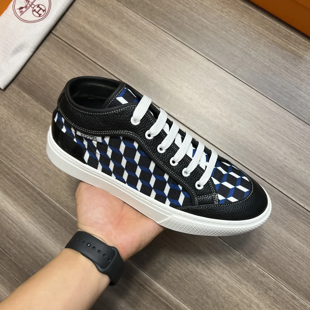 Hermes Enjoy Sneaker Black And Blue - Image 4
