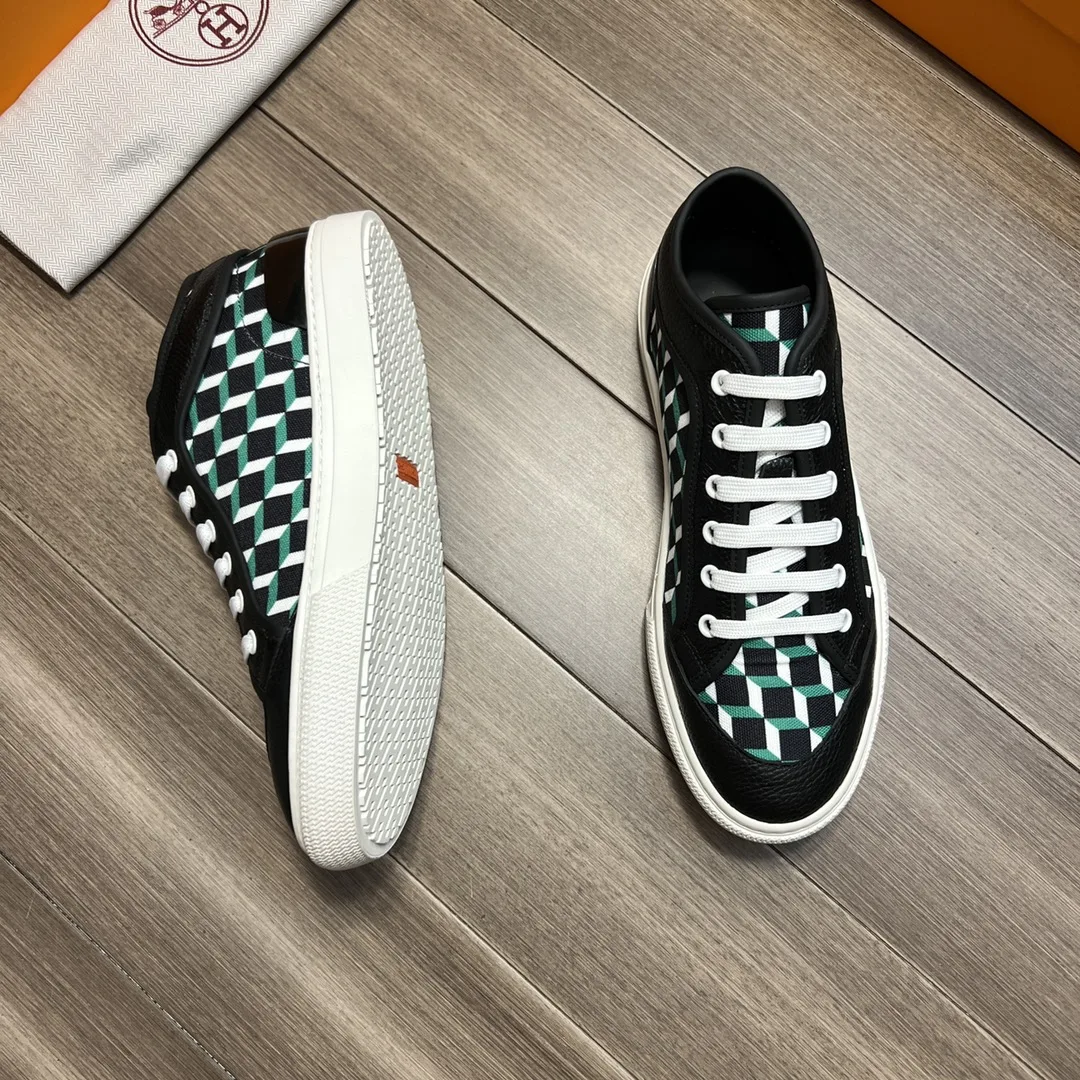 Hermes Enjoy Sneaker Black And Green - Image 8