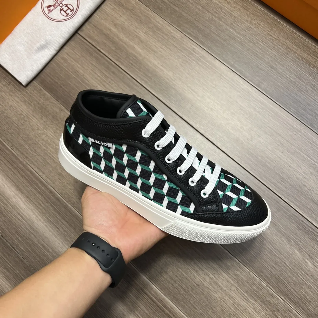 Hermes Enjoy Sneaker Black And Green - Image 7
