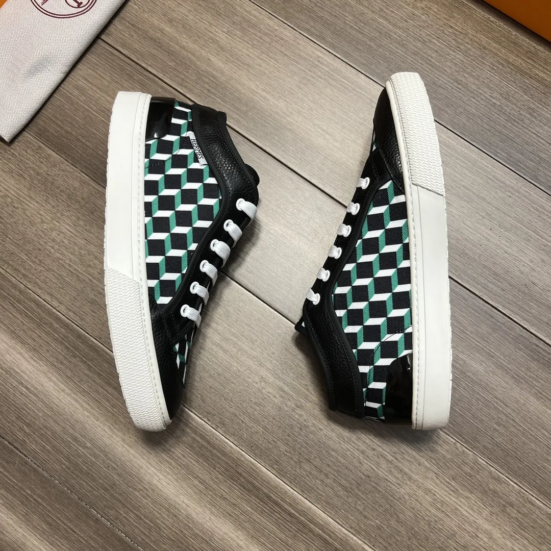 Hermes Enjoy Sneaker Black And Green - Image 6