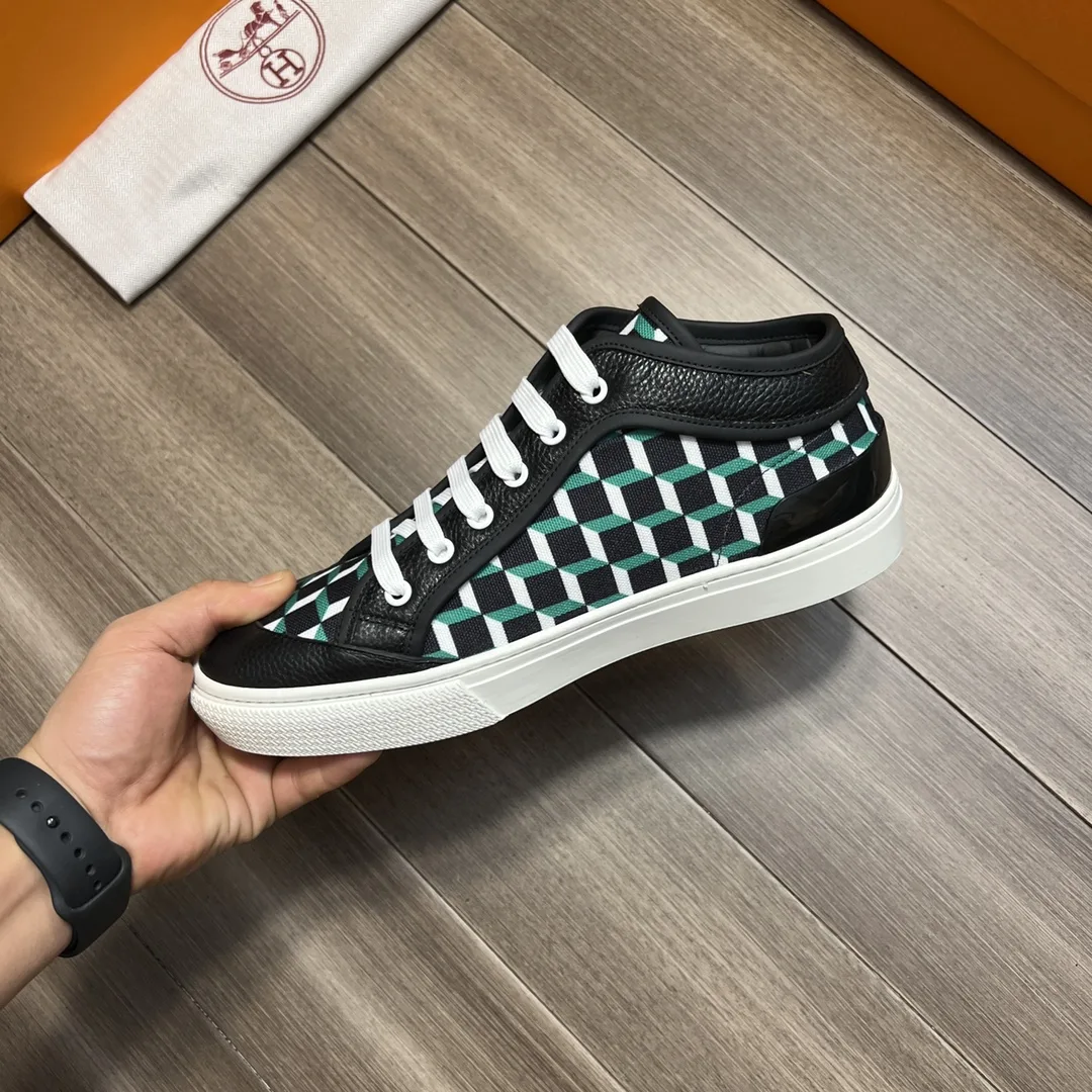 Hermes Enjoy Sneaker Black And Green - Image 5