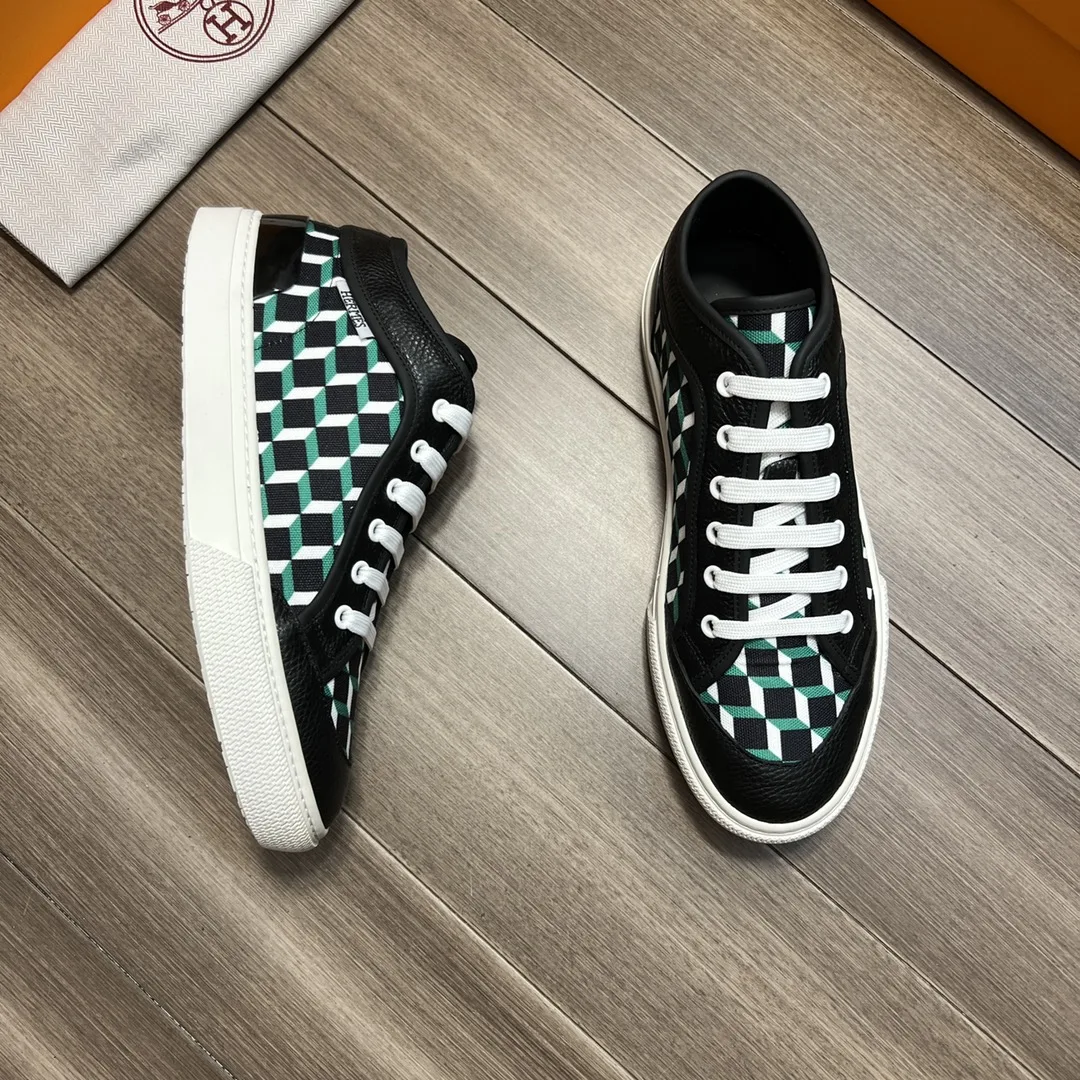 Hermes Enjoy Sneaker Black And Green - Image 3