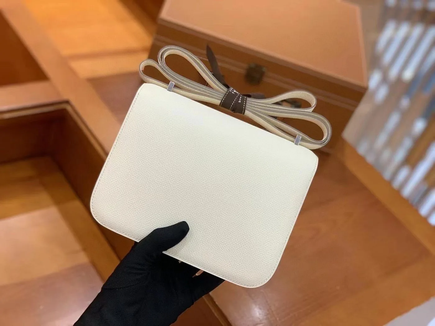 Hermes Constance 23 Epsom White - Image 3