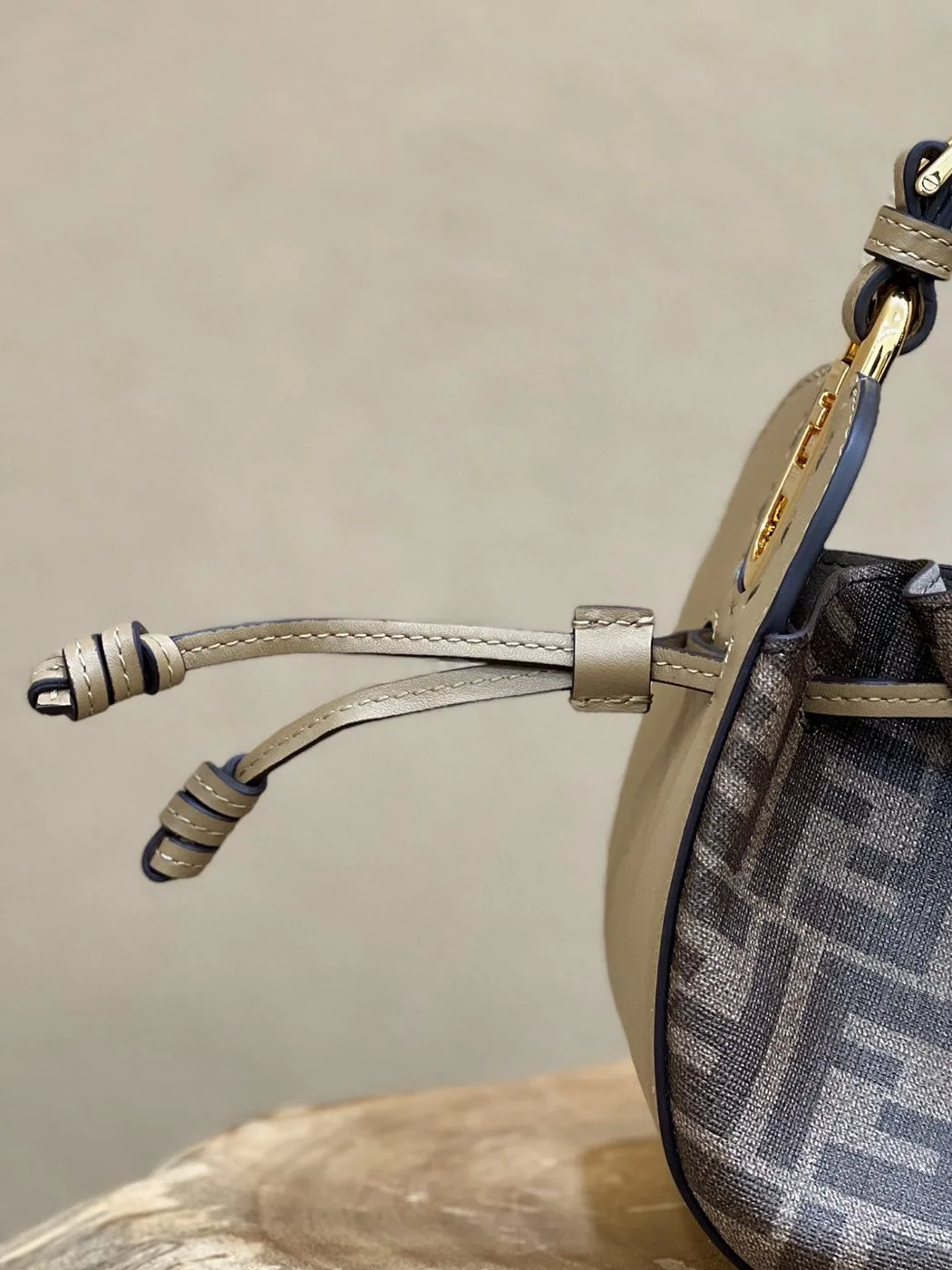 Fendi Pomodorino Brown FF Fabric Mini Bag For Woman / 8BS059AHWVF1GE3 - Image 3