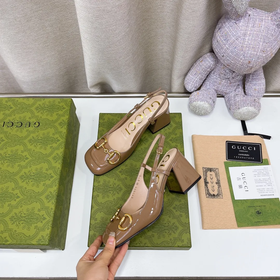 Gucci Women’s Mid-Heel Slingback With Horsebit Green - Image 3