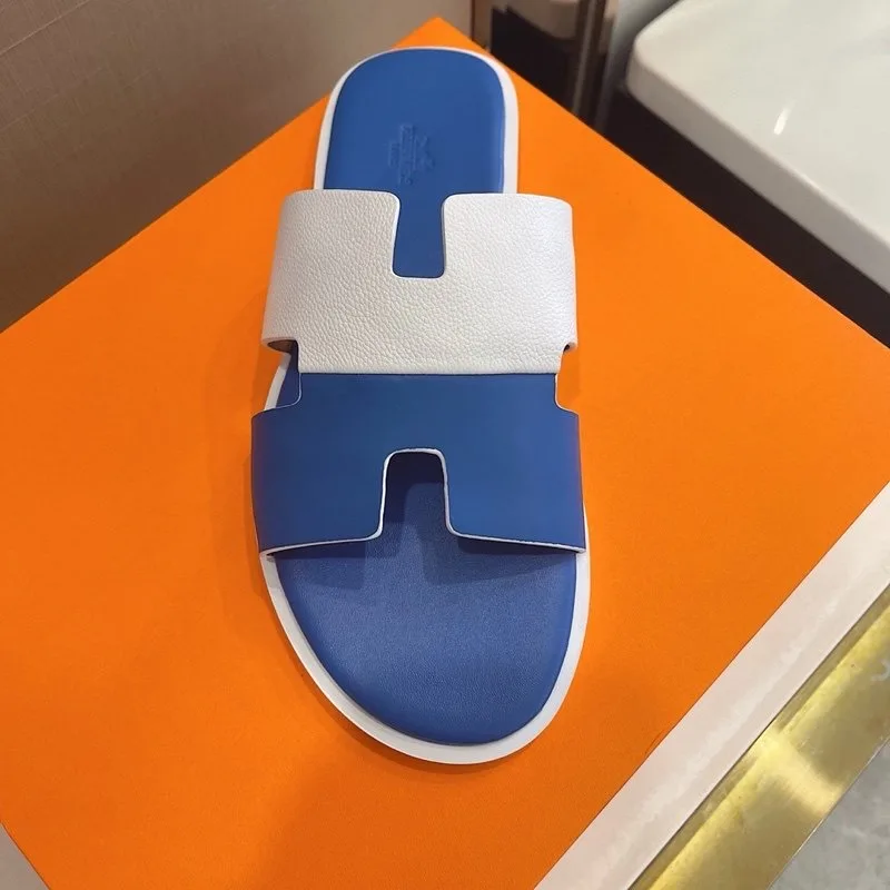 Hermes Izmir Sandal White/Blue - Image 4