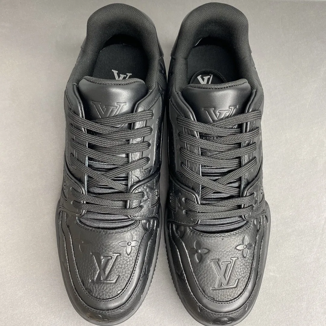 Louis Vuitton Trainer Sneaker Mix Of Materials Black Virgil Abloh - Image 3