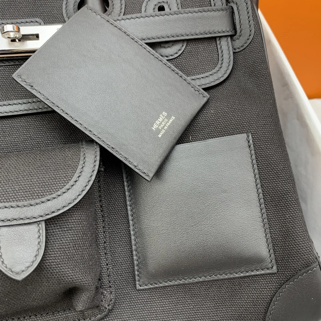 Alternative view of Hermes Birkin Cargo 35 Top Handle Bag / Black Silver Hardware