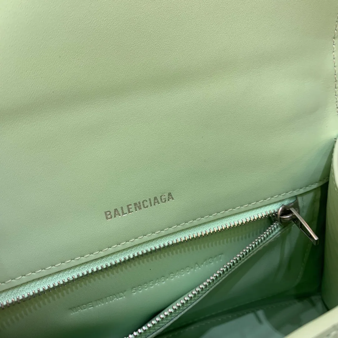 Balenciaga Hourglass Small Handbag In Light Green - Image 5