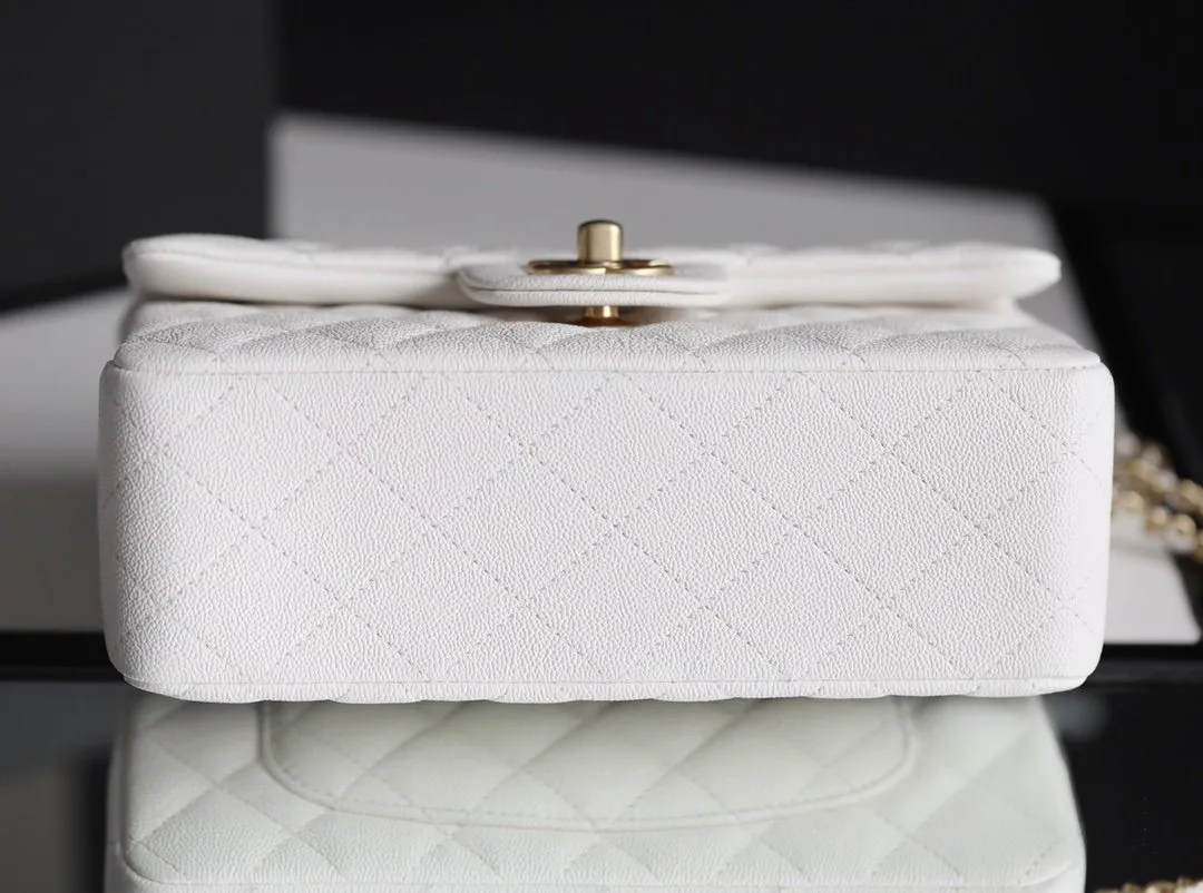 Chanel Flap Bag Small Crossbody / White Gold Hardware - Image 10