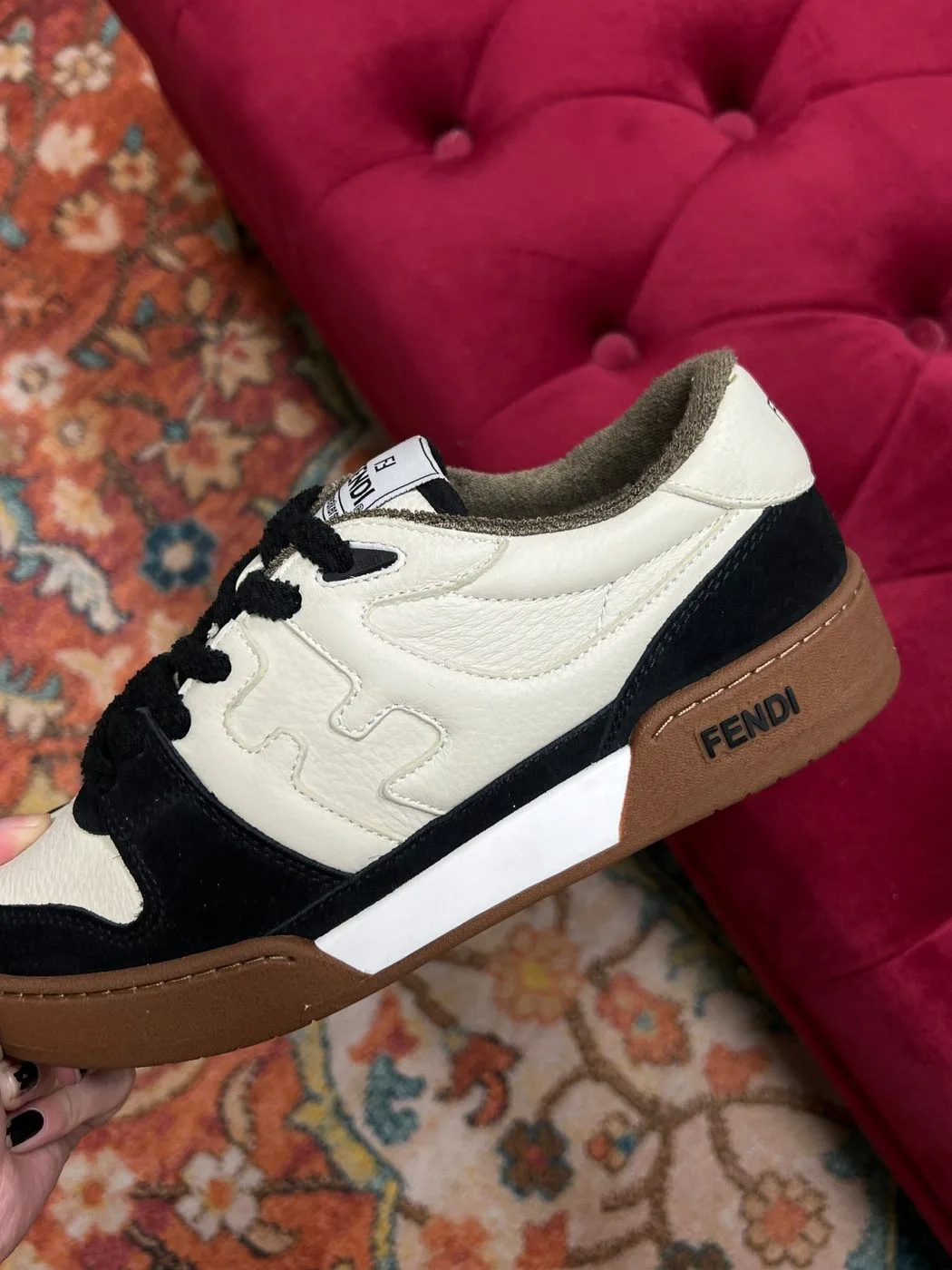 Fendi Match Low Tops In Black 8E8252AHH2F1FZB - Image 4