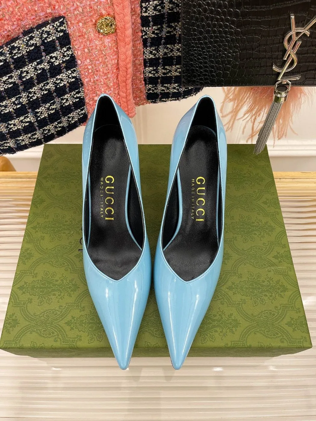 Alternative view of Gucci High-Heel Pump Light Blue