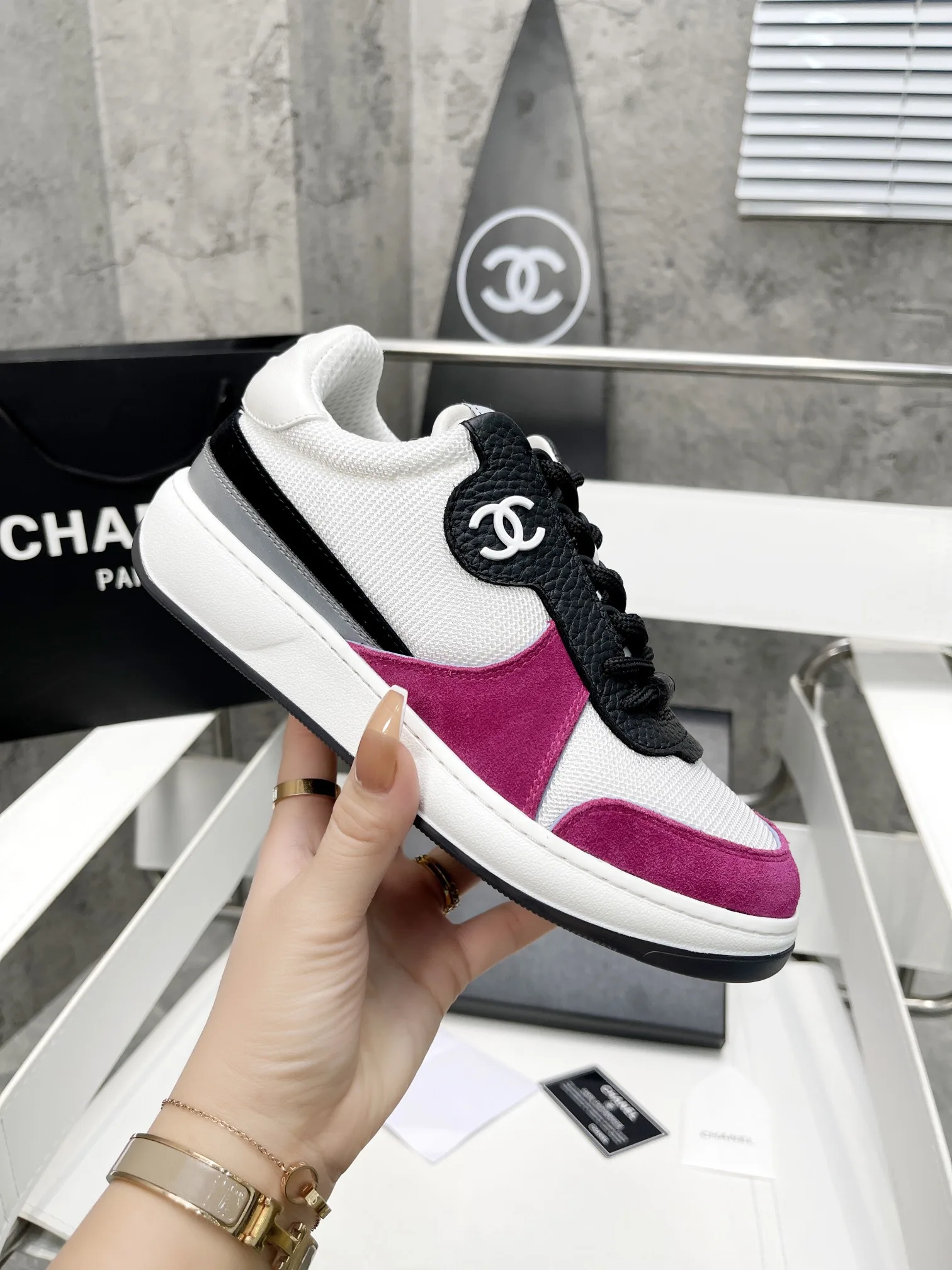 Chanel Sneakers White/Rosy , Shoes - Image 6
