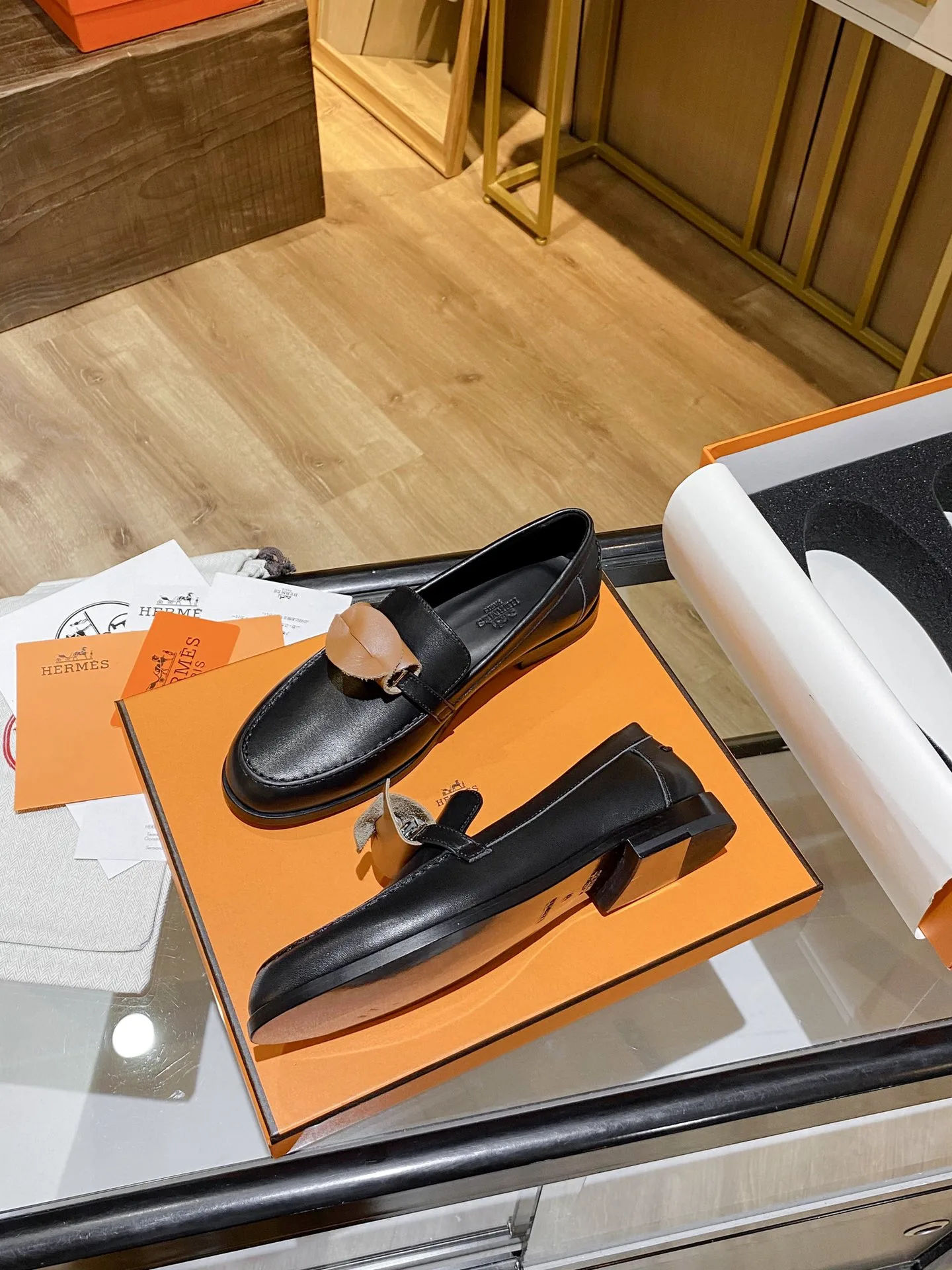 Hermes Destin Loafers Black - Image 10