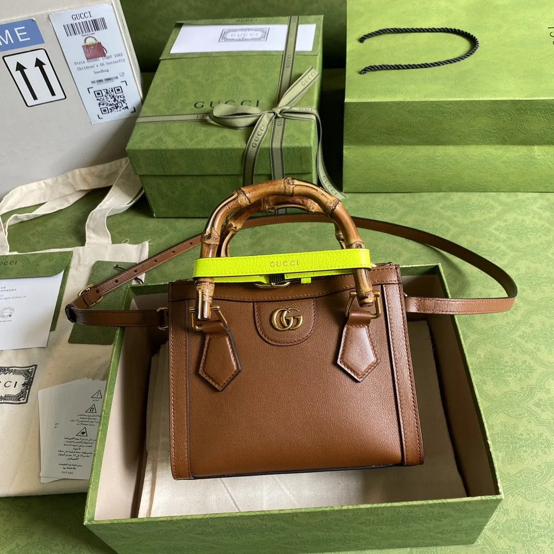 Gucci Diana Mini Tote Bag Brown / GG - Image 3