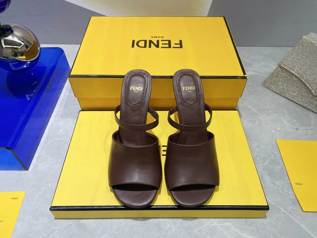 Fendi First Burgundy High-Heeled Sandals