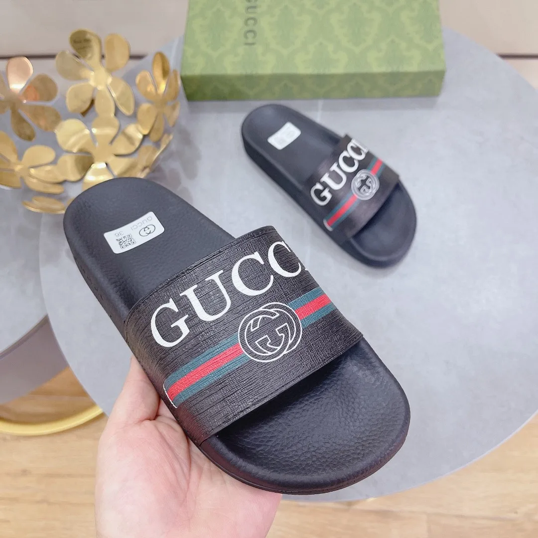 Alternative view of Gucci Women’s Logo Rubber Slide With Web Black