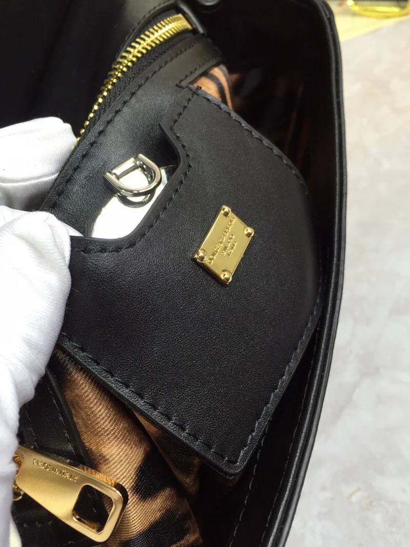 Dolce & Gabbana Leopard Print Medium Sicily Top Handle Bag Muticolour / DG - Image 4