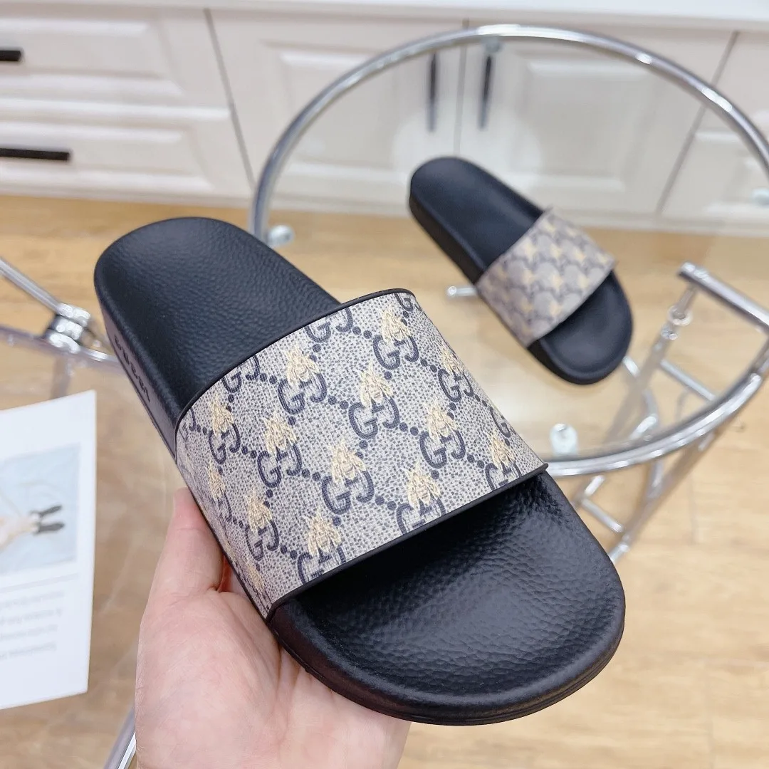 Gucci Women’s GG Slide Sandal With Bees Black - Image 3